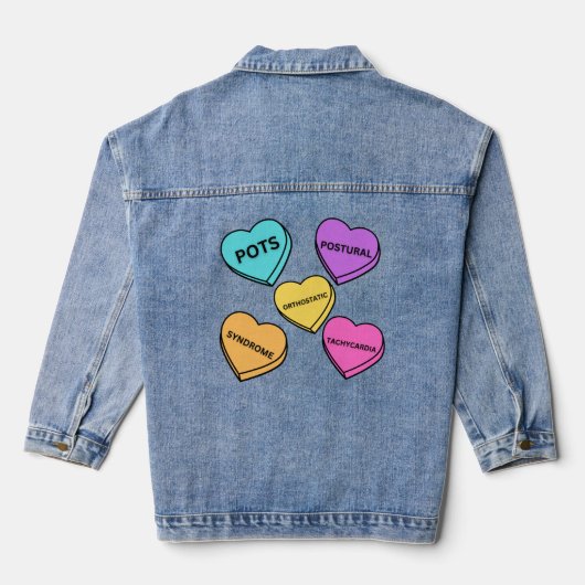 Valentine Pots Hearts Jeansjacke (Rückseite)