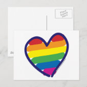 Valentine Pride Rainbow Feiertagspostkarte (Vorne/Hinten)