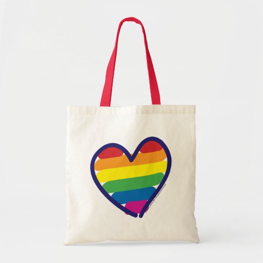Valentine Pride Rainbow Tragetasche (Vorne)