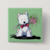 Valentine Prince Westie Button Button (Vorderseite)