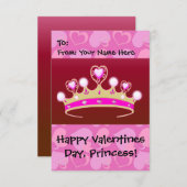 Valentine Princess Einladung (Vorne/Hinten)