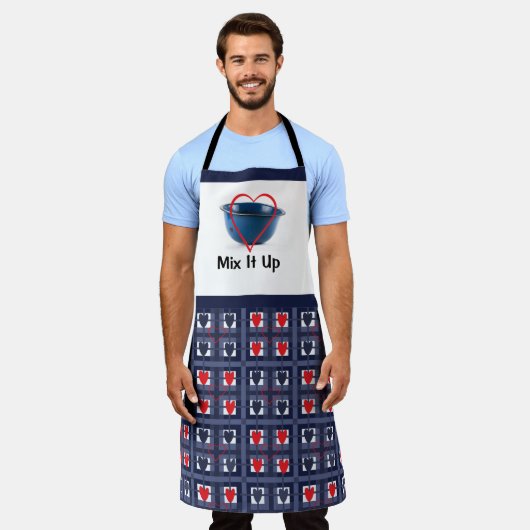 Valentine Print Schürze (Getragen)