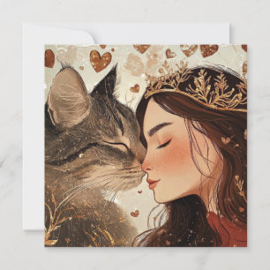 Valentine Prinzessin und ihre Kätzin Karte