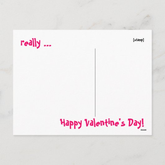 Valentine Pup & Hearts ~ Postkarte (Rückseite)