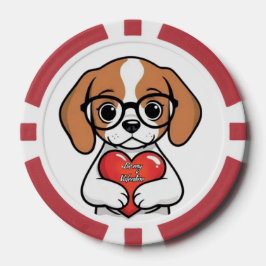Valentine Puppy Pokerchips
