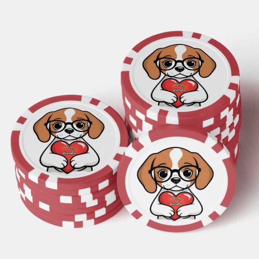 Valentine Puppy Pokerchips (Stapel)