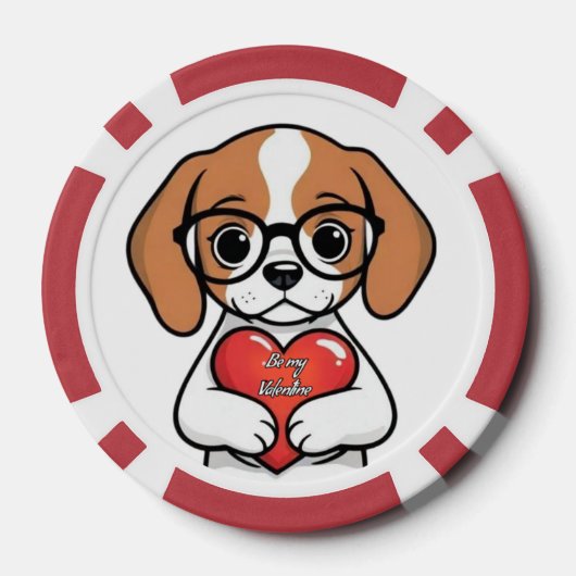 Valentine Puppy Pokerchips (Rückseite)