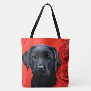 Valentine Puppy Rose - Labrador - Black Lab Tasche
