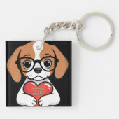 Valentine Puppy Schlüsselanhänger (Rückseite)