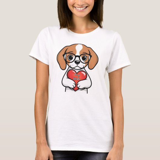 Valentine Puppy T-Shirt (Vorderseite)