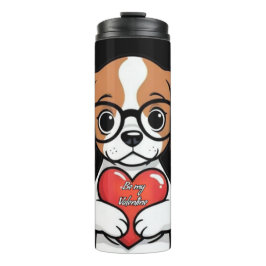 Valentine Puppy Thermosbecher