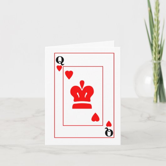 Valentine Queen of Hearts Card Karte (Vorderseite)