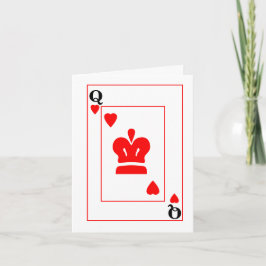 Valentine Queen of Hearts Card Karte