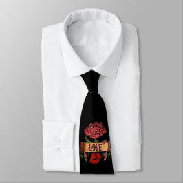 Valentine RAB Rockabilly Rose, Liebe & Lipstick Krawatte