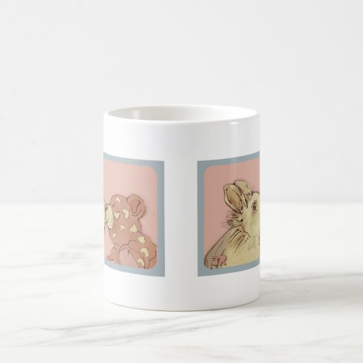 Valentine Rabbit und Teddy Bear Tasse (Mittel)