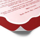 Valentine Red and pink Cupcake flavors sign Poster (Ecke)