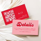 Valentine Red and Pink Wedding Begleitkarte