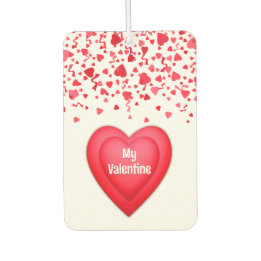 Valentine Red Confetti Hearts Personalisiert Autolufterfrischer