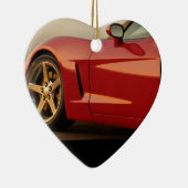 Valentine Red Corvette Keramik Ornament (Rechts)