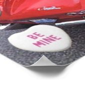 Valentine Red Corvette Split Window Classic Poster (Ecke)