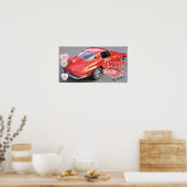 Valentine Red Corvette Split Window Classic Poster (Küche)