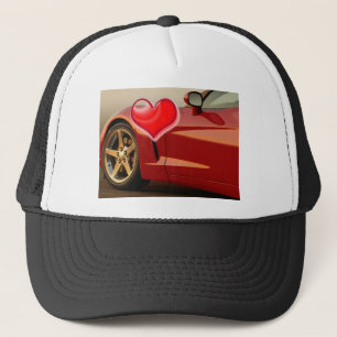 Valentine Red Corvette Truckerkappe