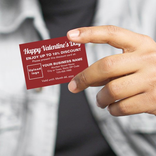 Valentine Red Discount Card Rabattkarte
