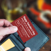 Valentine Red Discount Card Rabattkarte