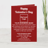 Valentine Red Folded Holiday Card Feiertagskarte (Vorderseite)