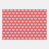 Valentine Red Glam Diamonds Lips Hearts Geschenkpapier Set (Vorderseite 2)
