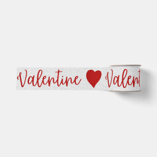 Valentine Red Glitzer Grosgrain Ribbon Ripsband