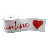 Valentine Red Glitzer Grosgrain Ribbon Ripsband (Spule)