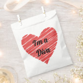 Valentine Red Happy heart romance graphic Geschenktütchen (Ausgeschnitten)