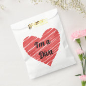 Valentine Red Happy heart romance graphic Geschenktütchen (Versiegelt)