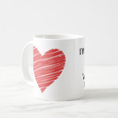 Valentine Red Happy heart romance graphic Kaffeetasse (Vorderseite Links)