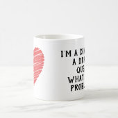 Valentine Red Happy heart romance graphic Kaffeetasse (Mittel)