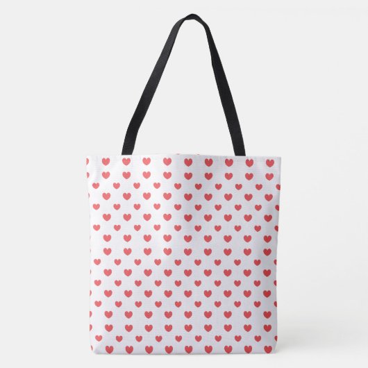 Valentine Red Heart Leinwände Tote Bag Tasche (Vorderseite)
