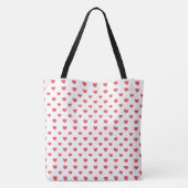 Valentine Red Heart Leinwände Tote Bag Tasche (Rückseite)