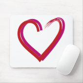 Valentine Red Heart Mousepad (Mit Mouse)