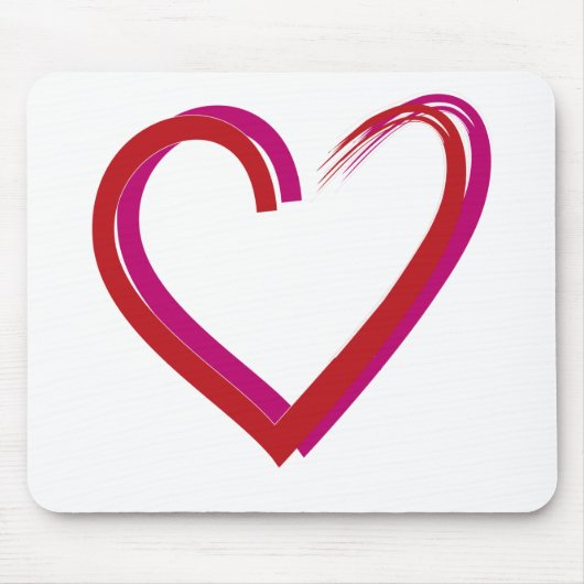 Valentine Red Heart Mousepad (Vorne)