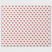 Valentine Red Heart Pattern Geschenkpapier (Flach)