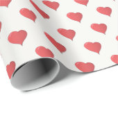 Valentine Red Heart Pattern Geschenkpapier (Rolleneckpunkt)