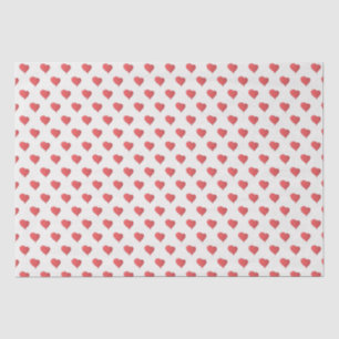 Valentine Red Heart Pattern Seidenpapier