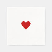 Valentine Red Heart Serviette (Vorderseite)