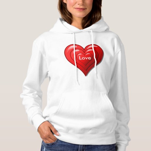 Valentine Red Heart Sweatshirt (Vorderseite)