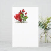 VALENTINE RED HEART UND ROTE ROSEN (Stehend Vorderseite)