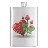 VALENTINE RED HEART UND ROTE ROSEN FLACHMANN (Vorderseite)