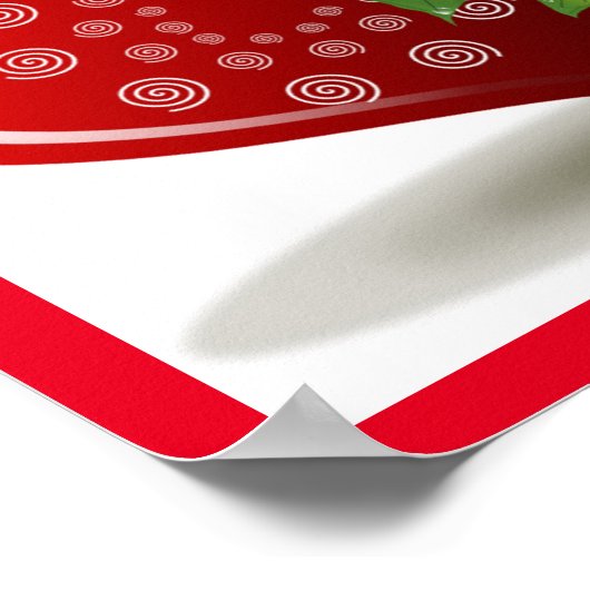 VALENTINE RED HEART UND ROTE ROSEN POSTER (Ecke)