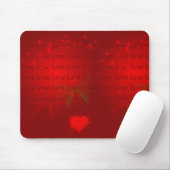 Valentine Red Hearts Mousepad (Mit Mouse)