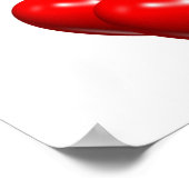 Valentine Red Hearts Random Bunch Glossy Poster (Ecke)